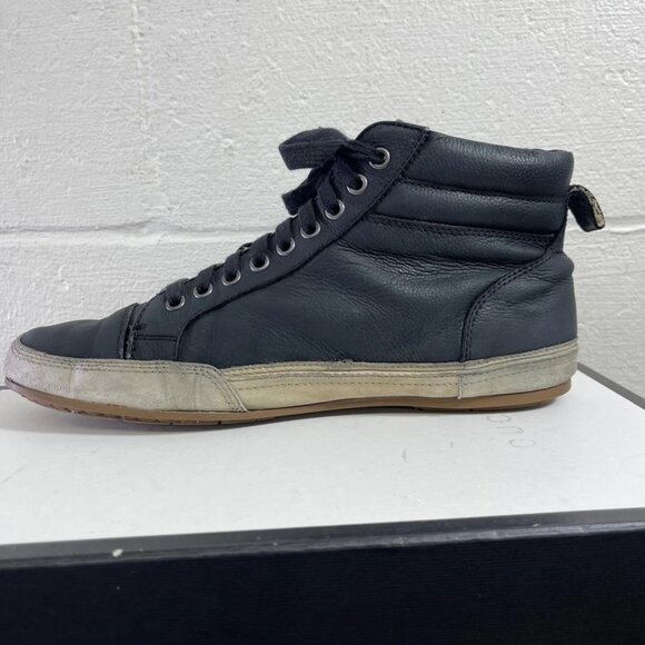 John Varvatos Star USA Side Zip Ankle Boot Black Leather Lace up Men's 10 M - Picture 4 of 14